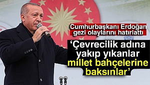 Cumhurbaşkanı Erdoğan: 'Çevrecilik adına yakıp yıkanlar..."