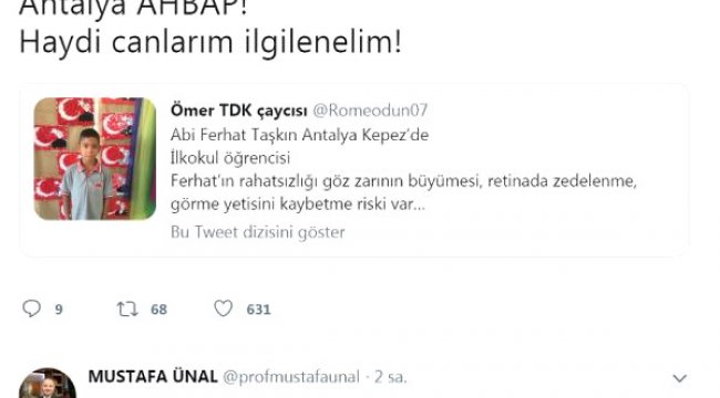 Ferhat İçin Haluk Levent Çağrı Yaptı, Rektör Karşılık Verdi