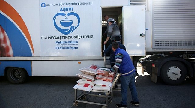 Antalya'dan Elazığ'a gıda ve battaniye desteği