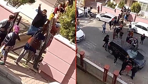 Komşu İki Aile Sokakta Birbirine Girdi