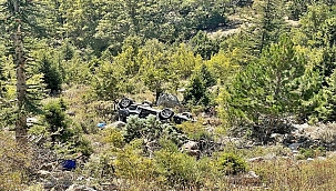  Gazipaşa'da Uçuruma Yuvarlanan Araç: 2 Yaralı