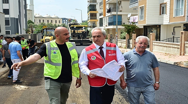 Kocagöz Çankaya'da Asfalt Çalışmasını İnceledi
