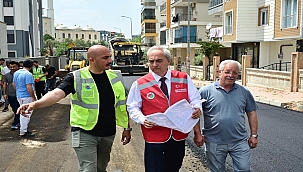Kocagöz Çankaya'da Asfalt Çalışmasını İnceledi