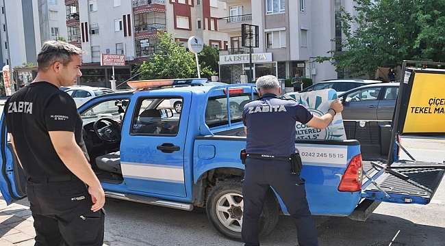 Konyaaltı'nda kaldırım işgaline sıkı denetim